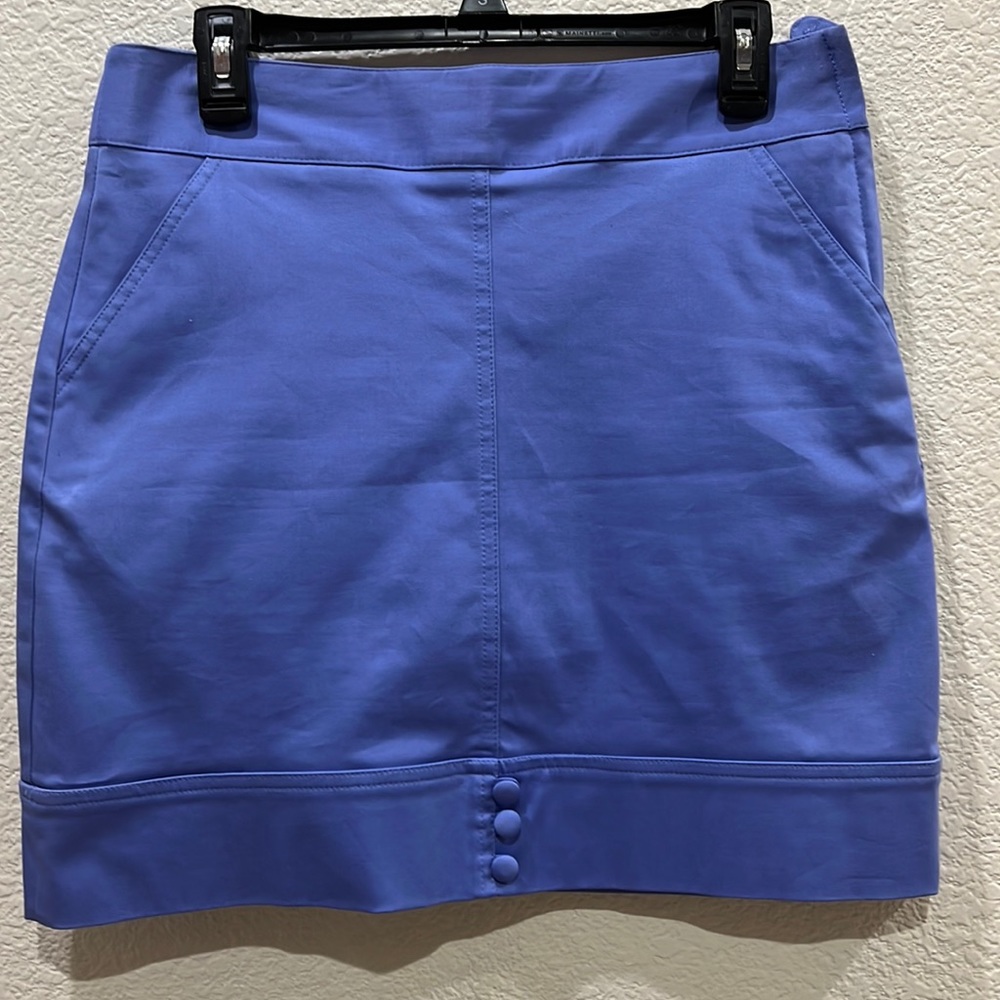 Lija Periwinkle Golf Skort with Front Pockets and One Rear Pocket with Logo